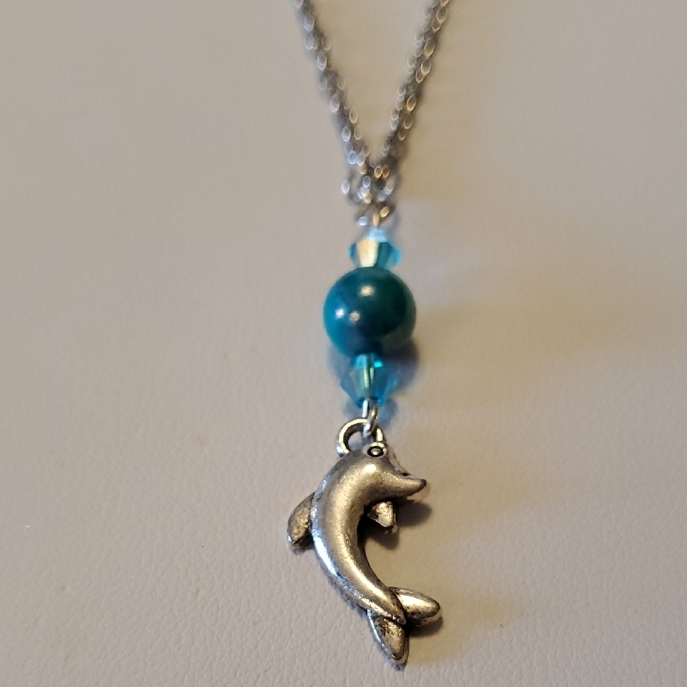 Silver Dolphin Pendant Necklace